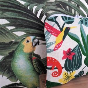 Kit couture – Ambiance exotique et urban jungle – Pochette zippée