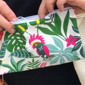 Kit couture – Ambiance exotique et urban jungle – Pochette zippée