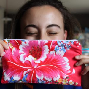 Kit couture – Mes fleurs d’un jardin chinois – Pochette zippée