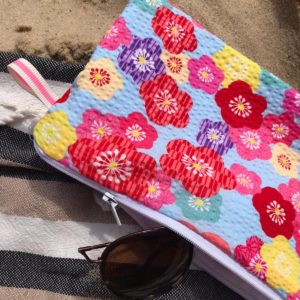 Kit couture – Fleurs de cerisier – Pochette zippée