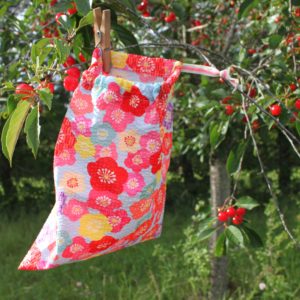 Kit couture – Fleurs de cerisier – Sac lien coulissant