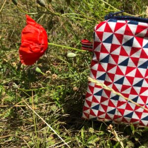 Kit couture – Fanions du 14 juillet – Pochette zippée