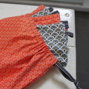 Kit couture – Orange is the new trésor – Sac lien coulissant