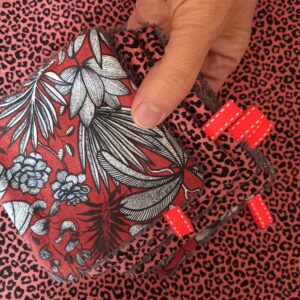 Kit couture – Un fauve dans la forêt vierge, terracotta/marron glacé – 5 lingettes démaquillantes