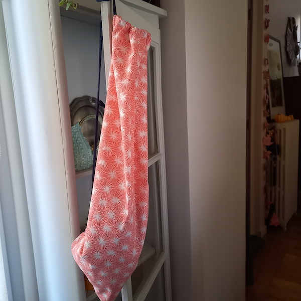 kit couture sac à pain imprimé tu me fais tourner la tête oranger sac en tissu pour le pain couture débutant DIY