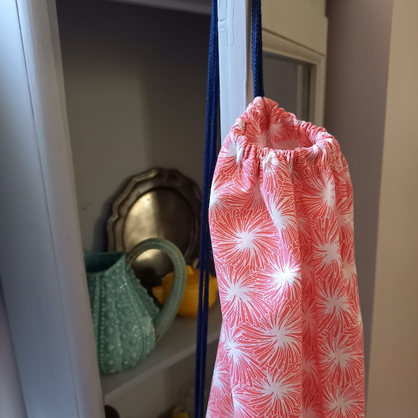 kit couture sac à pain imprimé tu me fais tourner la tête oranger sac en tissu pour le pain couture débutant DIY