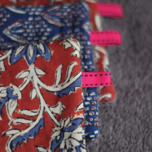 Kit de couture – Volutes et arabesques végétales – 5 lingettes démaquillantes